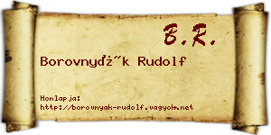 Borovnyák Rudolf névjegykártya